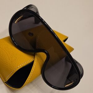 LOEWE Stylish Black Sunglasses with Yellow Case